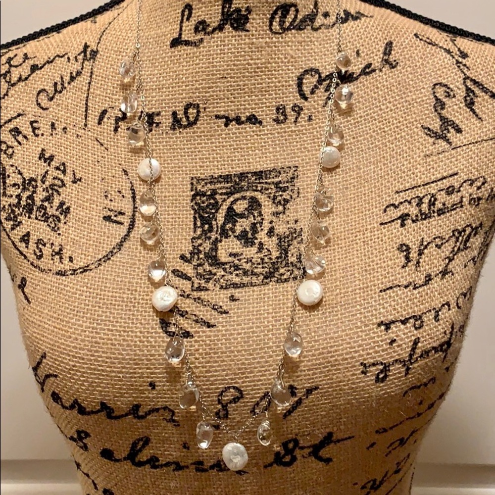 Glass and Coin Pearl Necklace - Picture 5 of 6